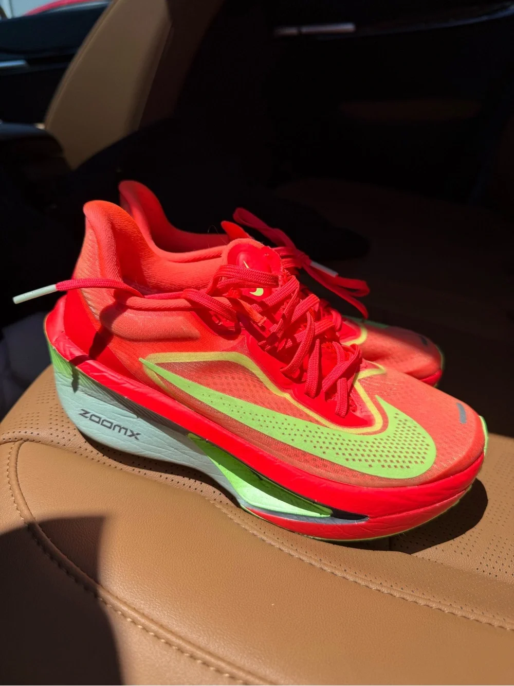Nike Neon Orange Running Shoe with Interior Logo Tag
